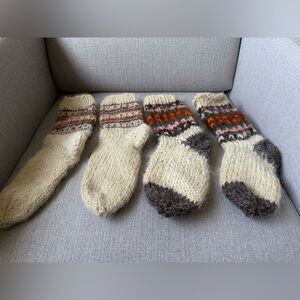 Cozy Hand knit 100% wool socks